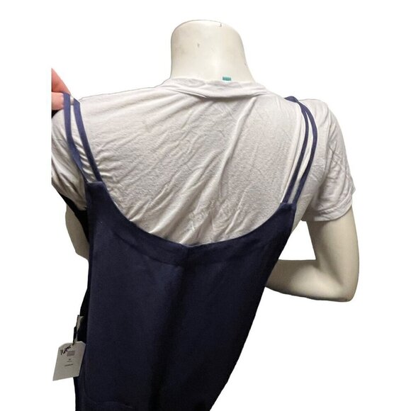 linen bib overalls in blue by Clara sun woo - Picture 3 of 14